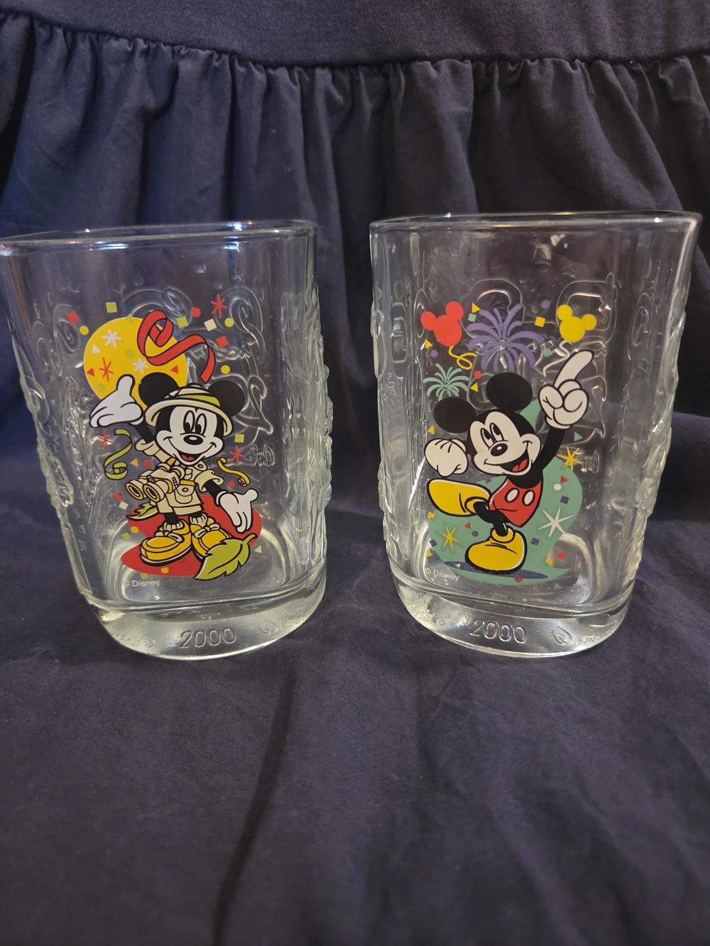 Disney Mickey Mouse Clear Glass Tumbler - Colorful Print